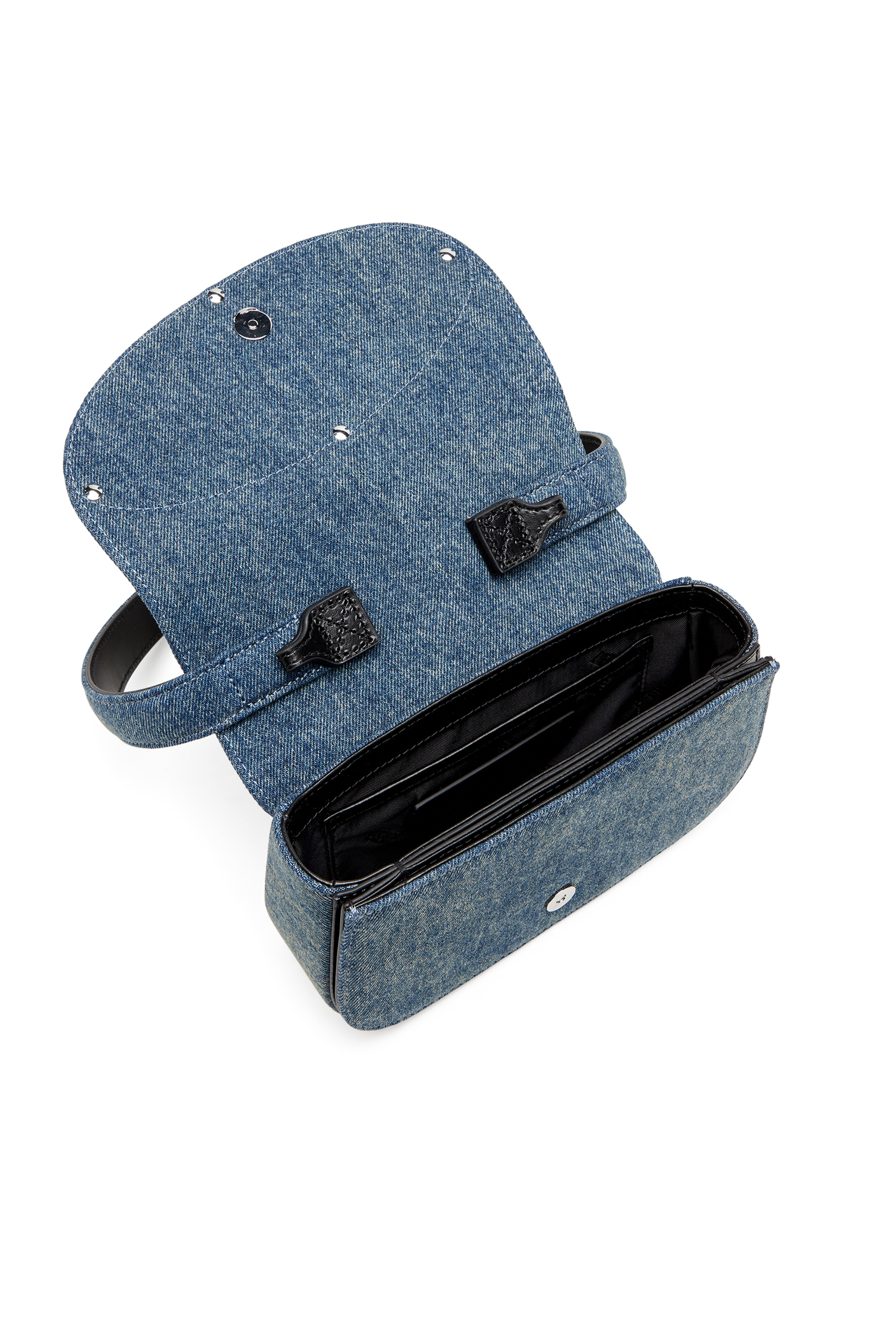 Diesel - 1DR, Woman's 1DR-Iconic shoulder bag in solarised denim in Blue - 3