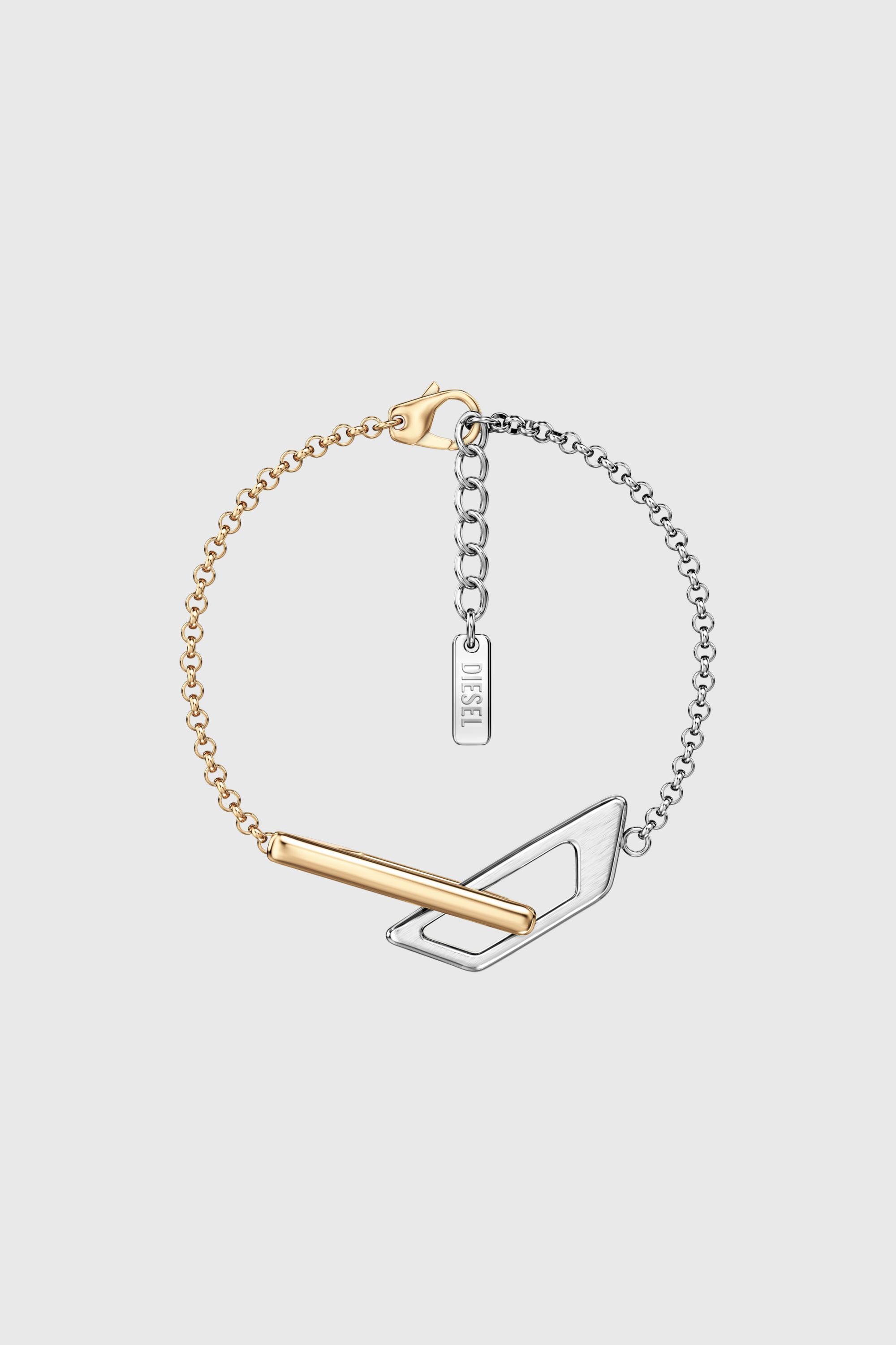 Diesel - DX1686931  JEWELLERY, Unisex's Stainless steel chain bracelet in Silver/Gold - 1