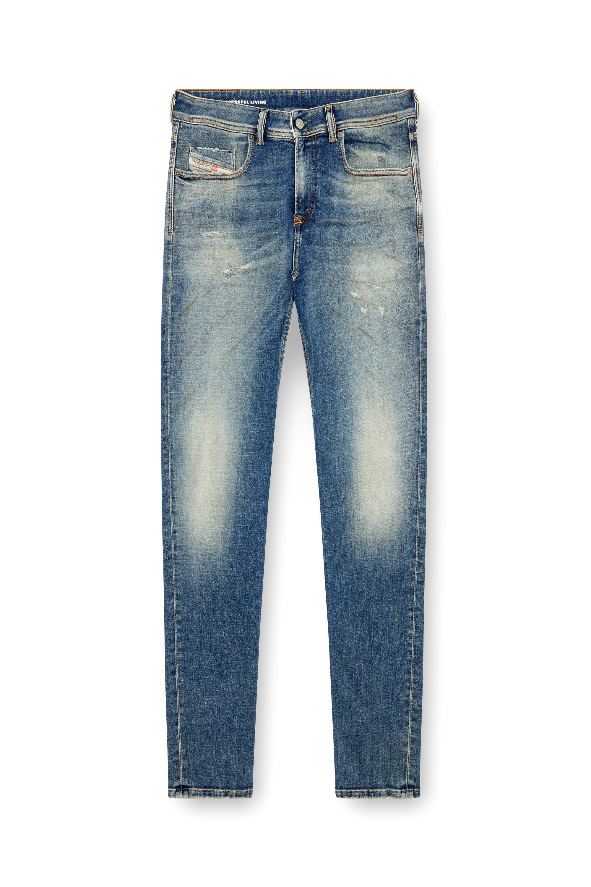 Diesel - Man's Skinny Jeans 1979 Sleenker 09J22, Medium blue - 3