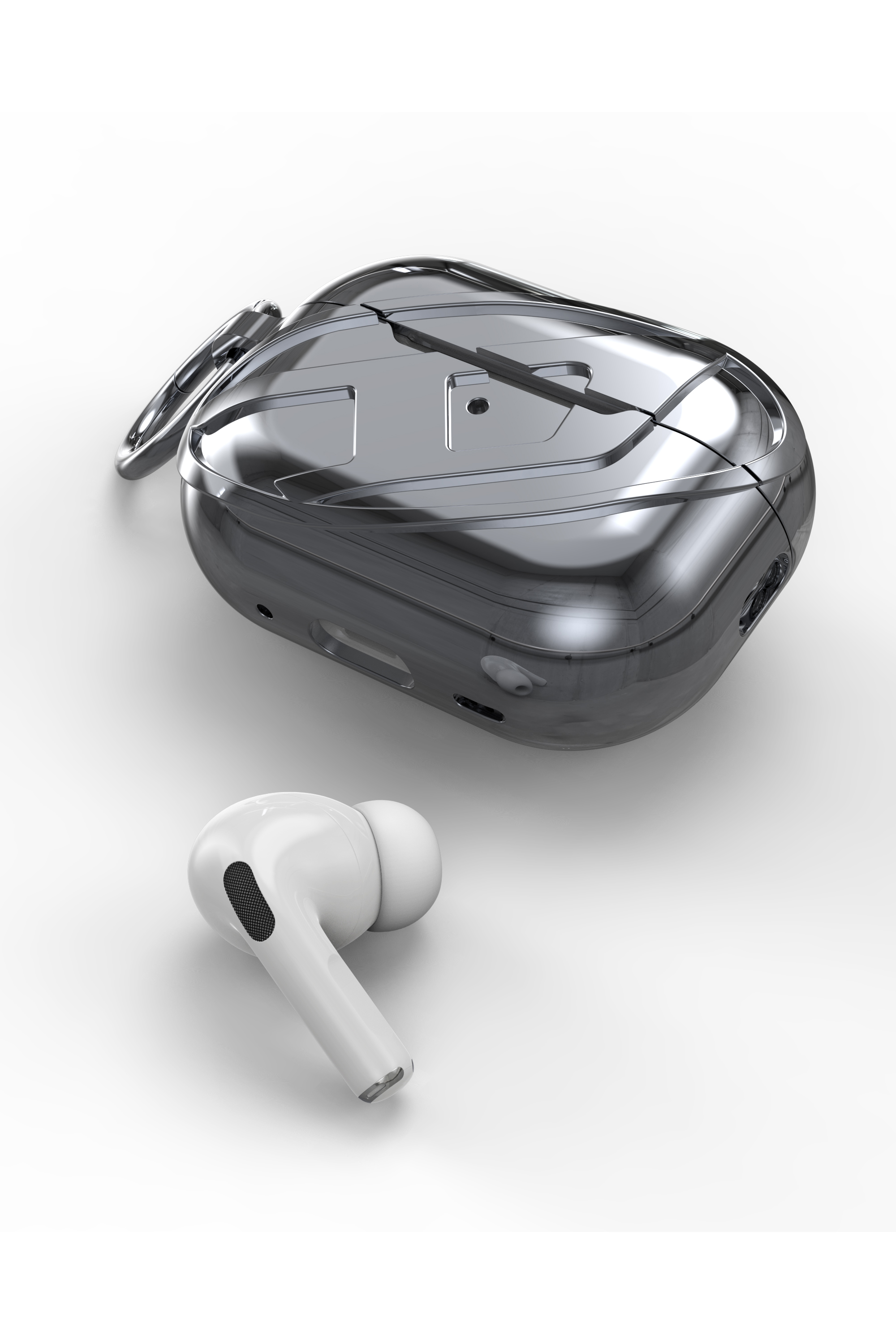 Diesel - 60274 MOULDED CASE, Unisex's Airpods Case Airpods Pro / Pro 2 in Grey - 4