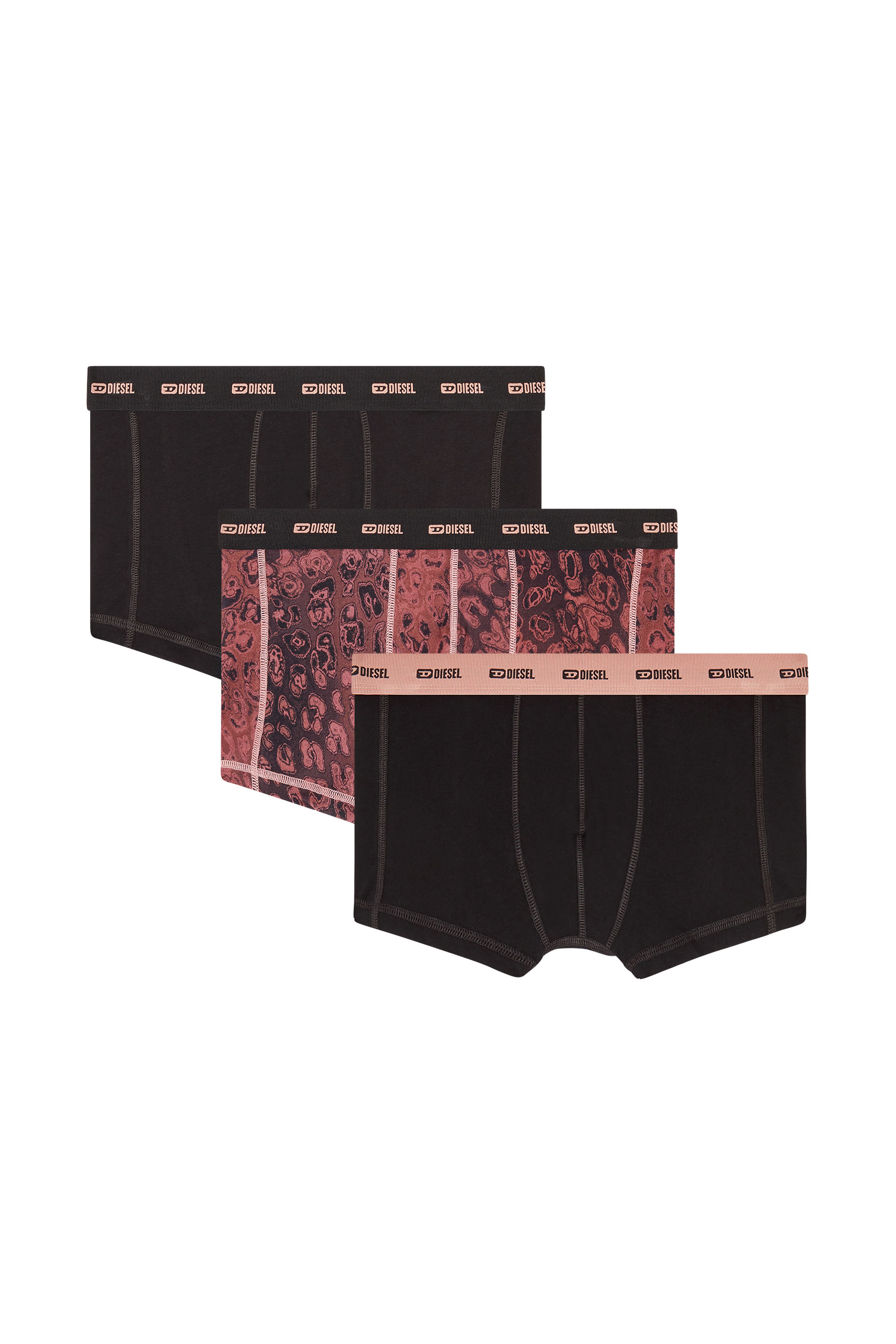 Diesel - DAMIEN-UTLT-3PACK, Man's Three-pack of stretch cotton boxer briefs in Violet - 2