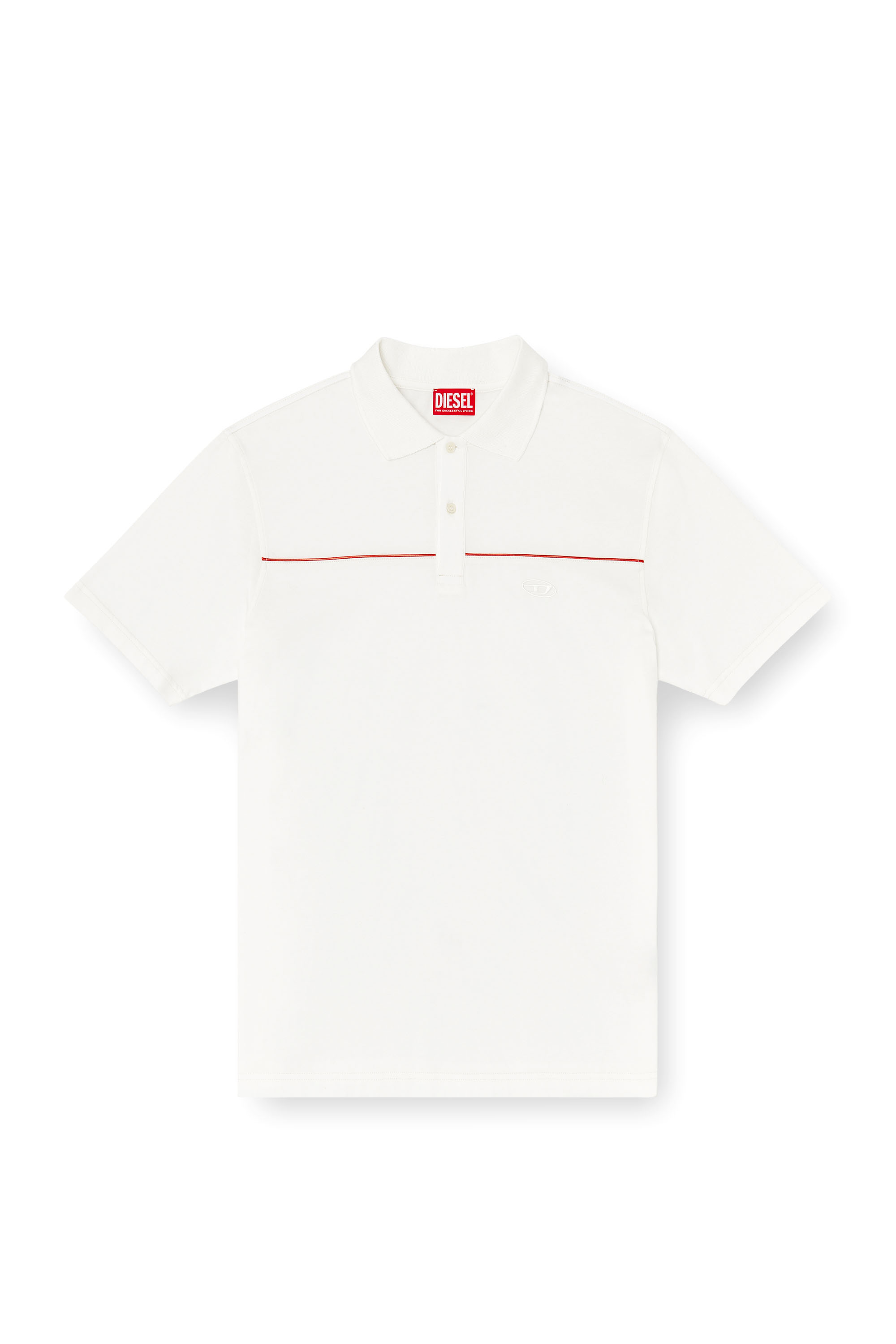 Diesel - T-REJUST-PIPING, Man's Polo shirt with contrast piping in null - 3