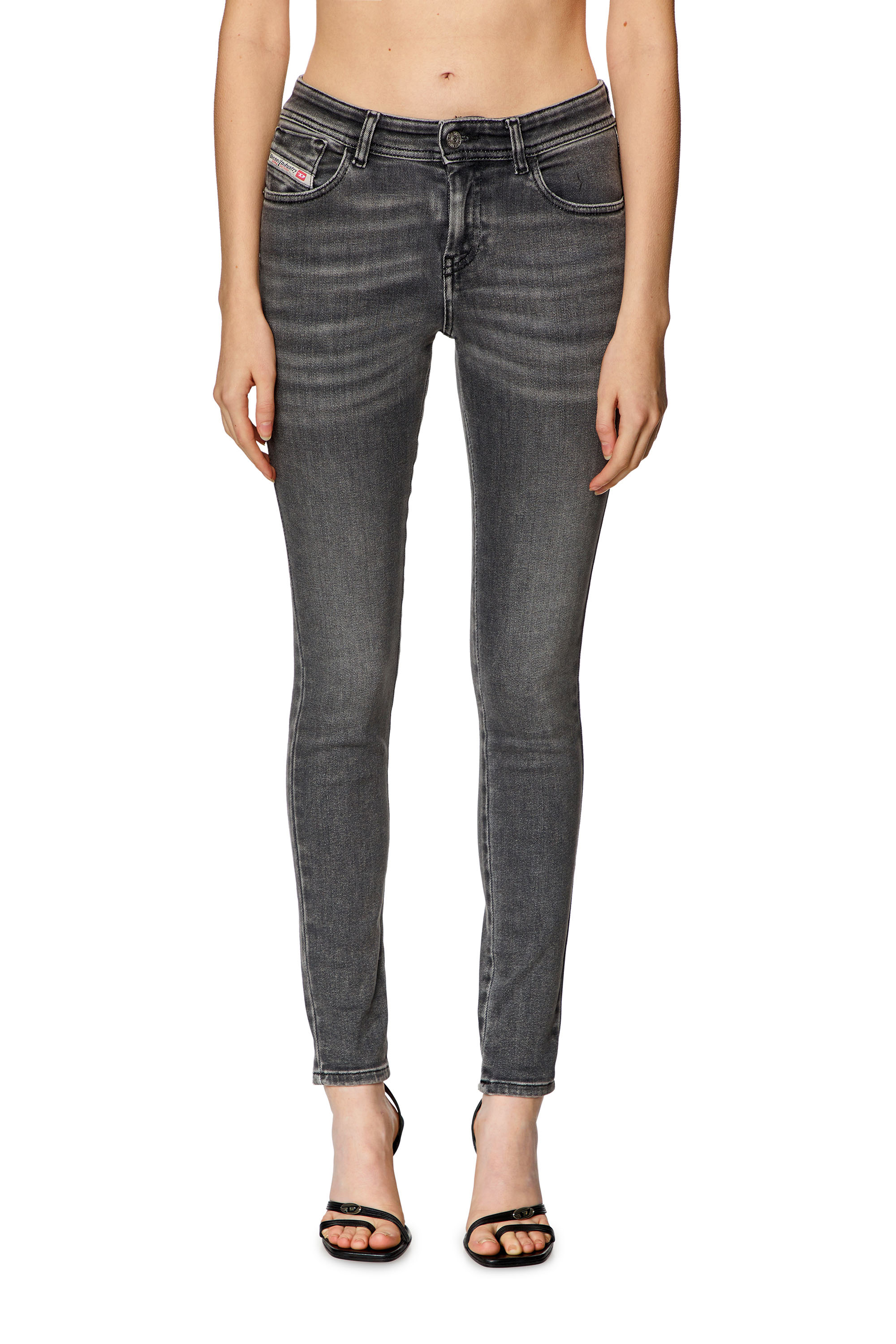 Diesel - Woman's Skinny Jeans 2017 Slandy 09H86, Black/Dark grey - 3