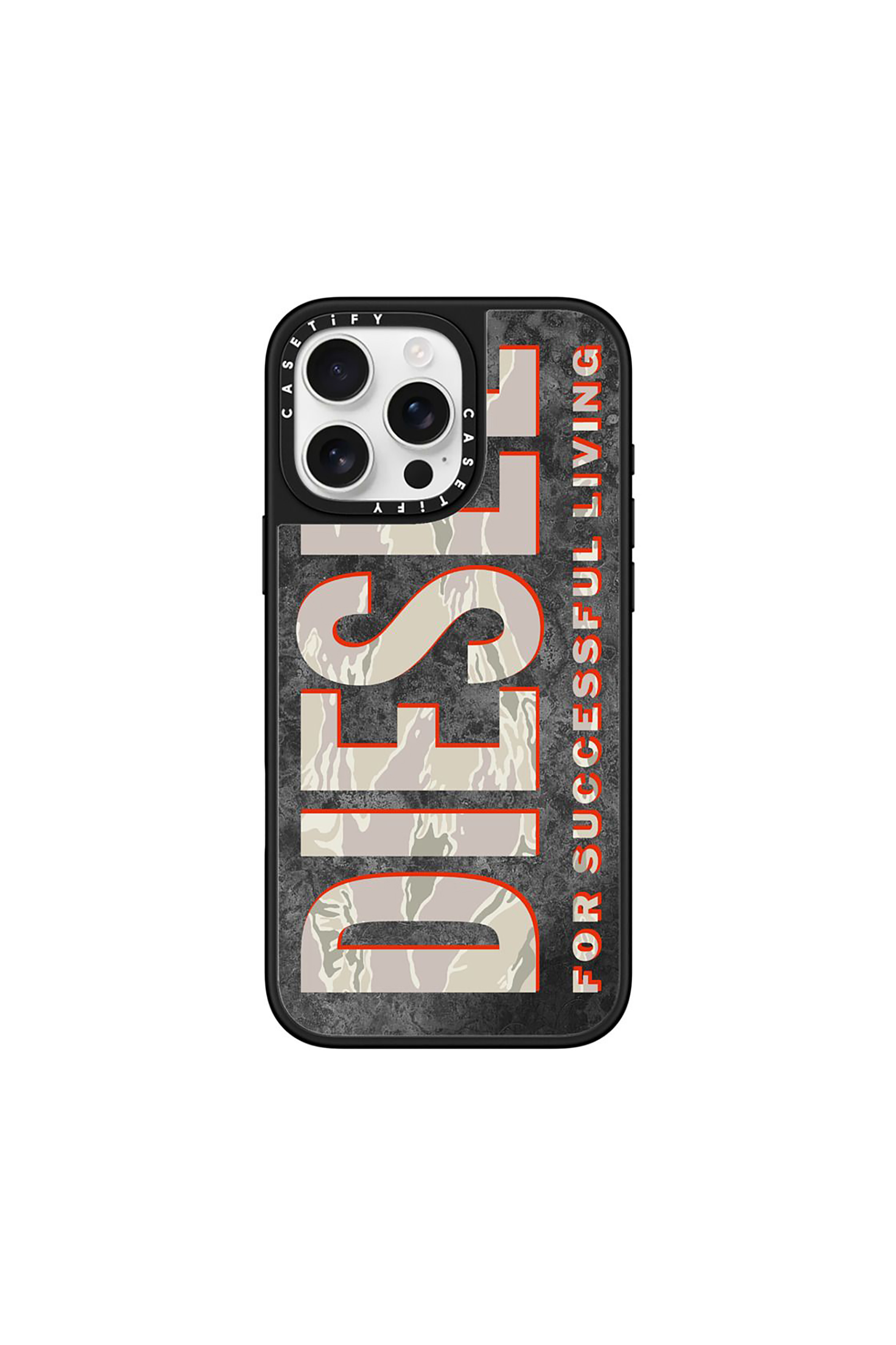 Diesel - 60331 CASETIFY MOULDED CASE, Unisex's Magsafe Camo Case iPhone 16 Pro Max in Brown/White - 1