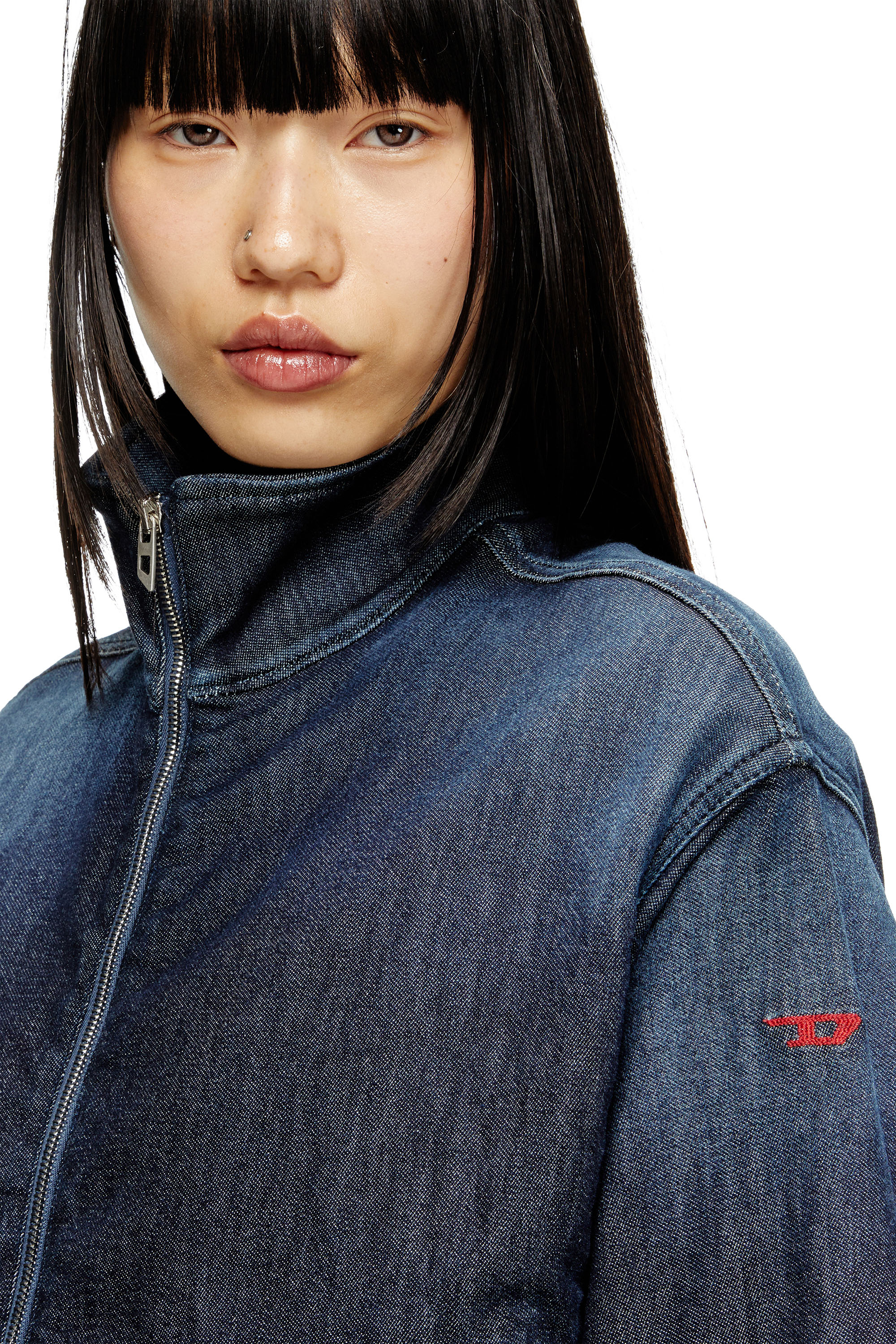 Women's High-neck JoggJeans jacket | Blue | Diesel