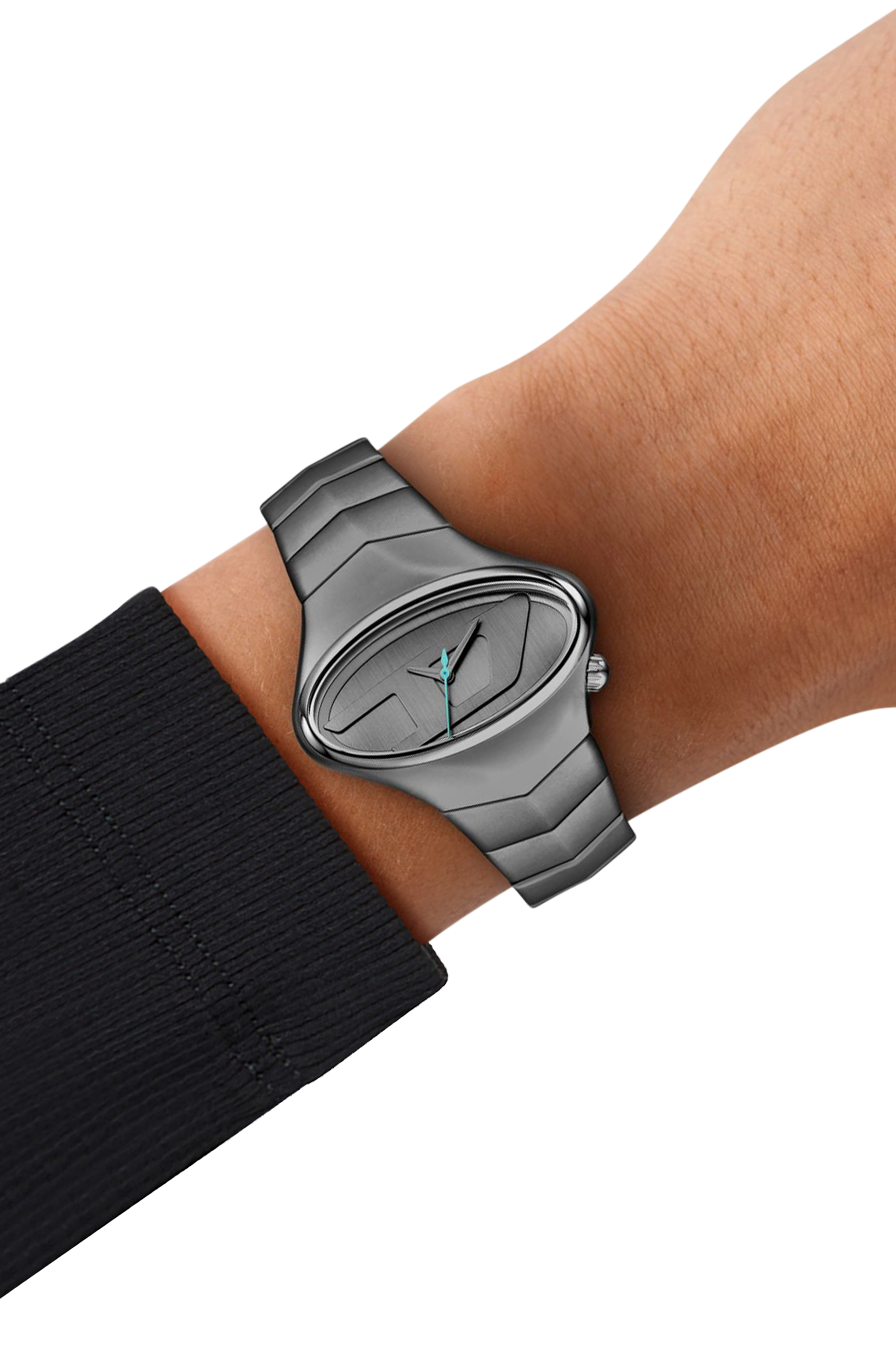 Diesel - DZ2229 WATCH, Man's D-Rush gunmetal Stainless steel watch in Dark grey - 4