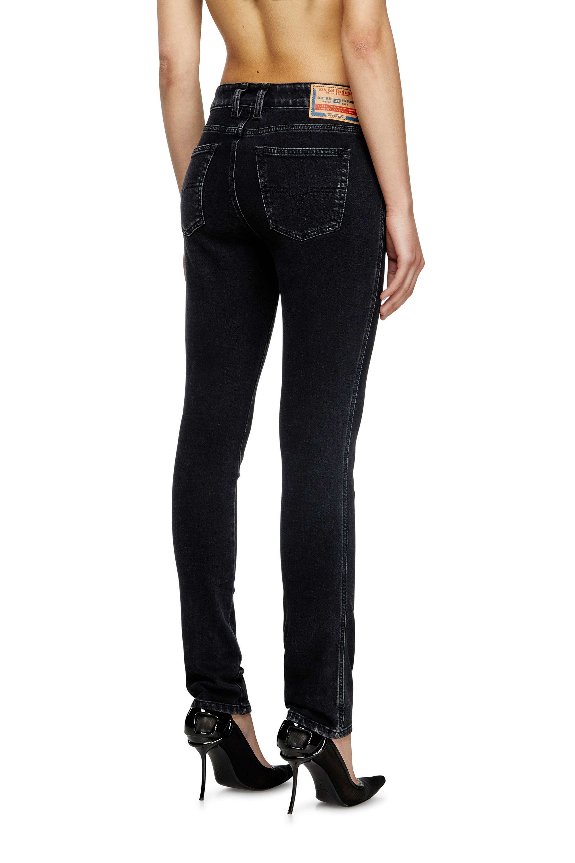 Diesel - Woman's Slim Jeans 1992 D-Jiann 09M69, Black/Dark grey - 4