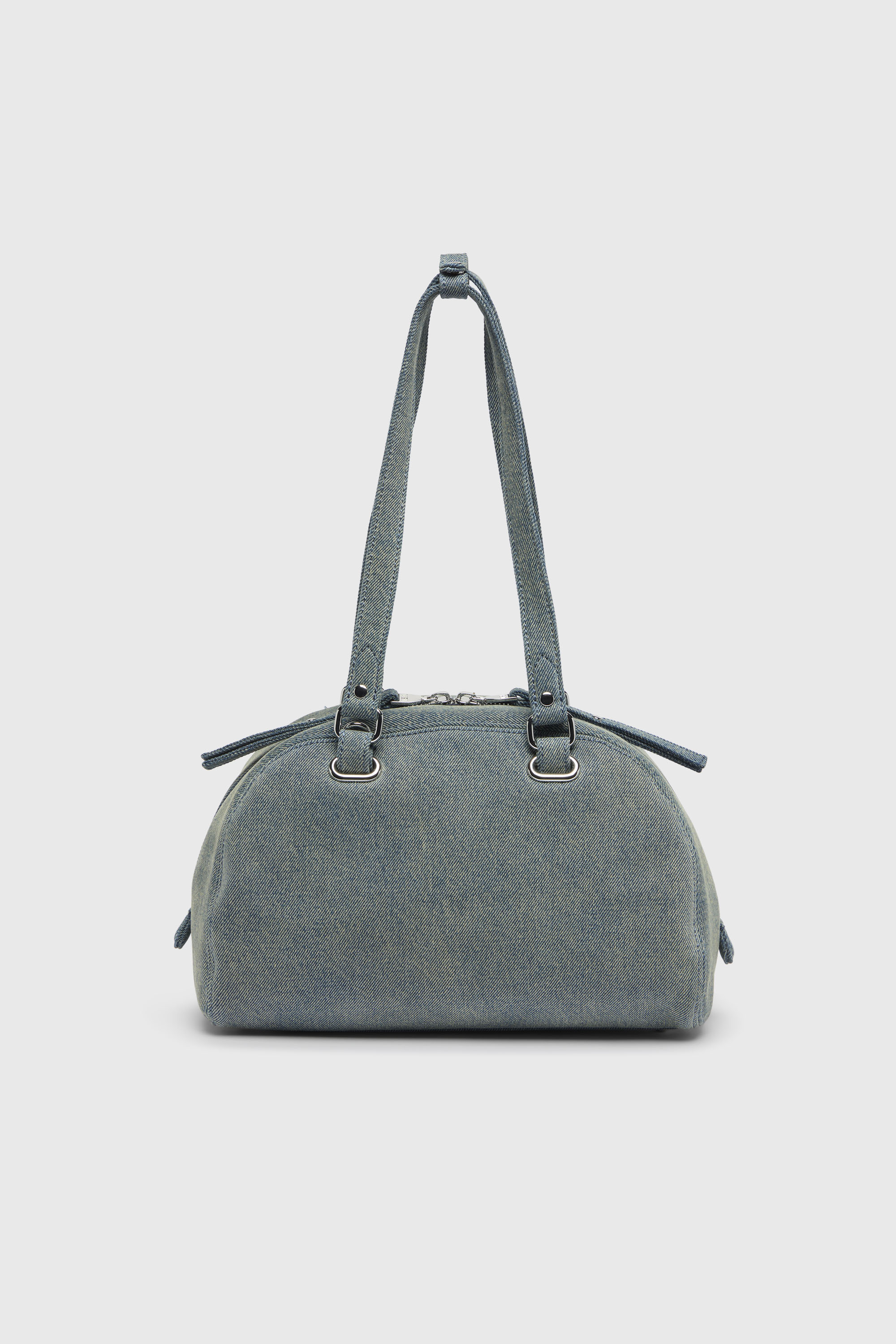 Diesel - 1DR DOME SOFT SHOULDER, Unisex's 1DR Dome-Shoulder bag in denim with Oval D logo in Light Blue - 2