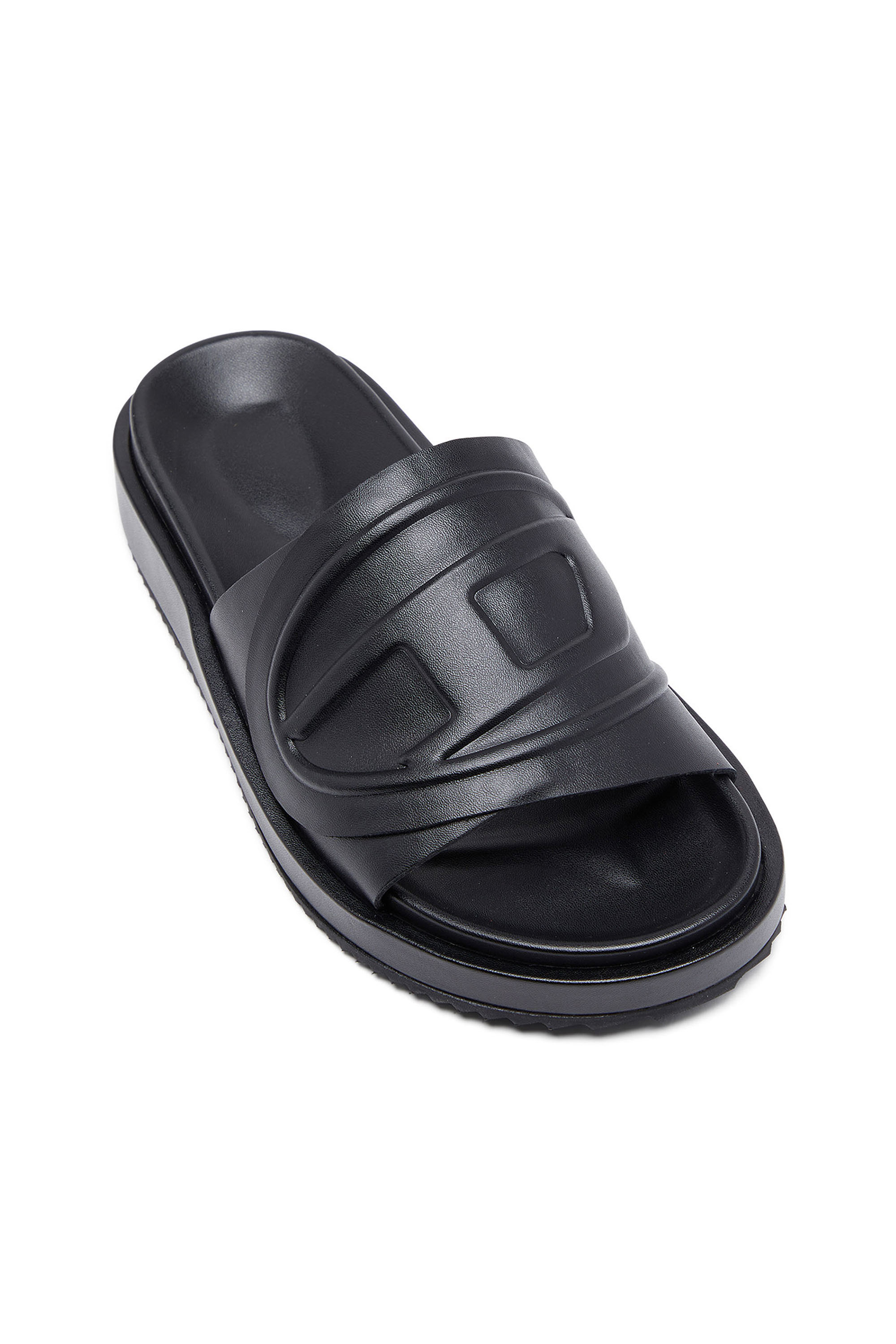 Diesel - SA-SLIDE D OVAL W, Woman's Sa-Slide D-Slide sandals with Oval D strap in Black - 6