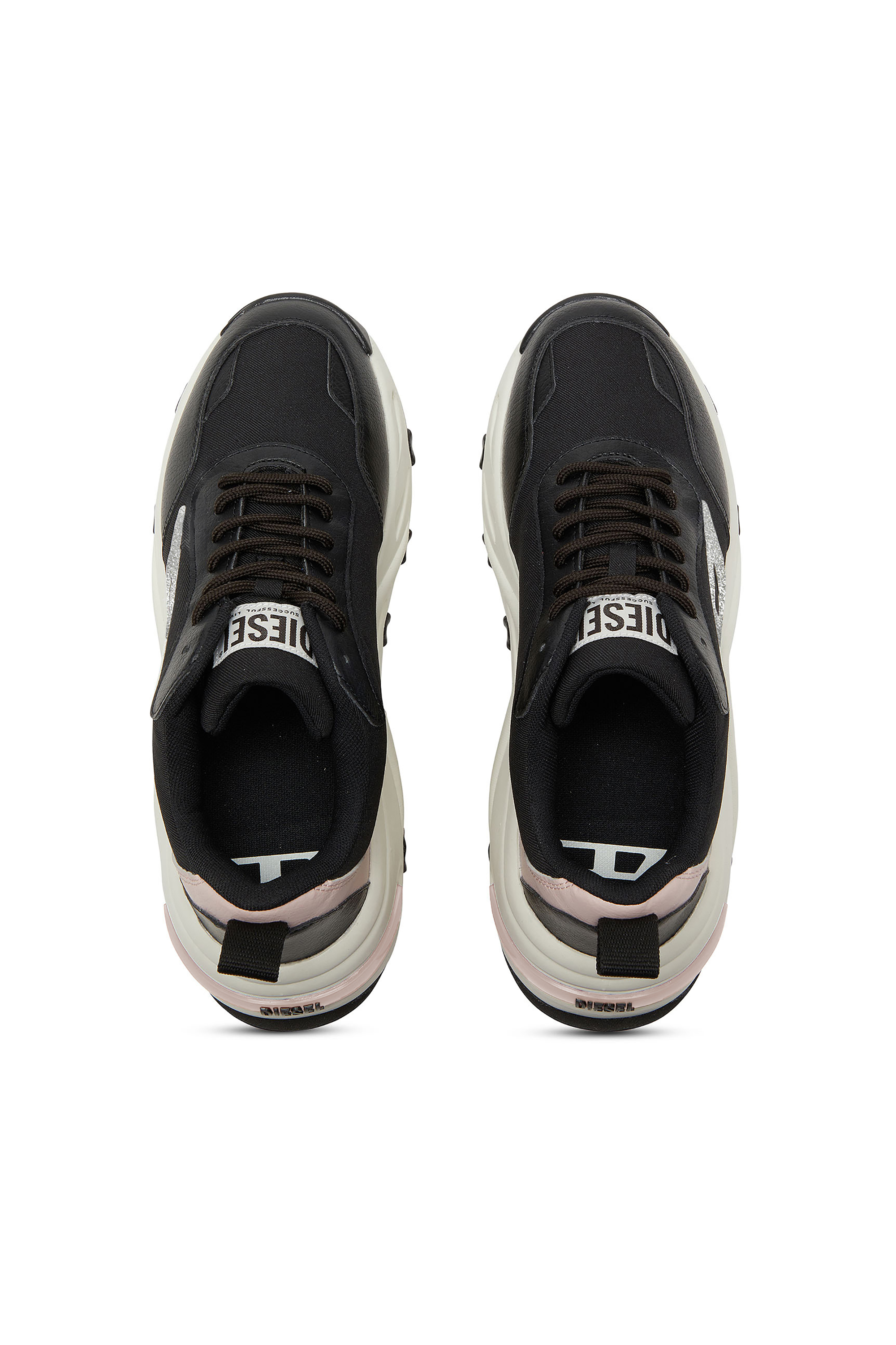 Diesel - S-SAVANNAH TULU W, Woman's S-Savannah Sneakers with Diesel logo in Black/Pink - 4