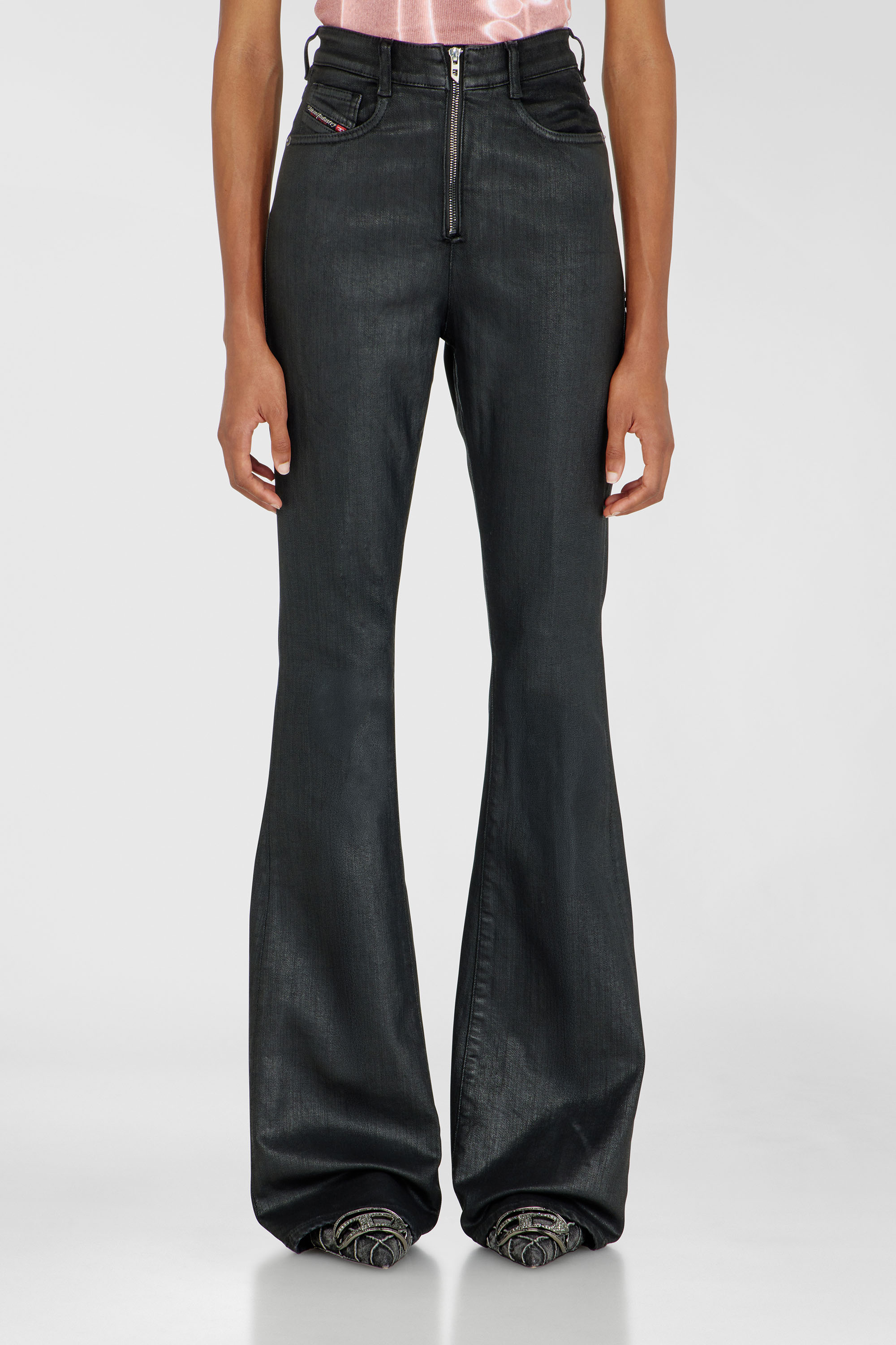 Diesel - Woman's Bootcut Jeans 1973 D-Partt 09P78, Black/Dark grey - 2