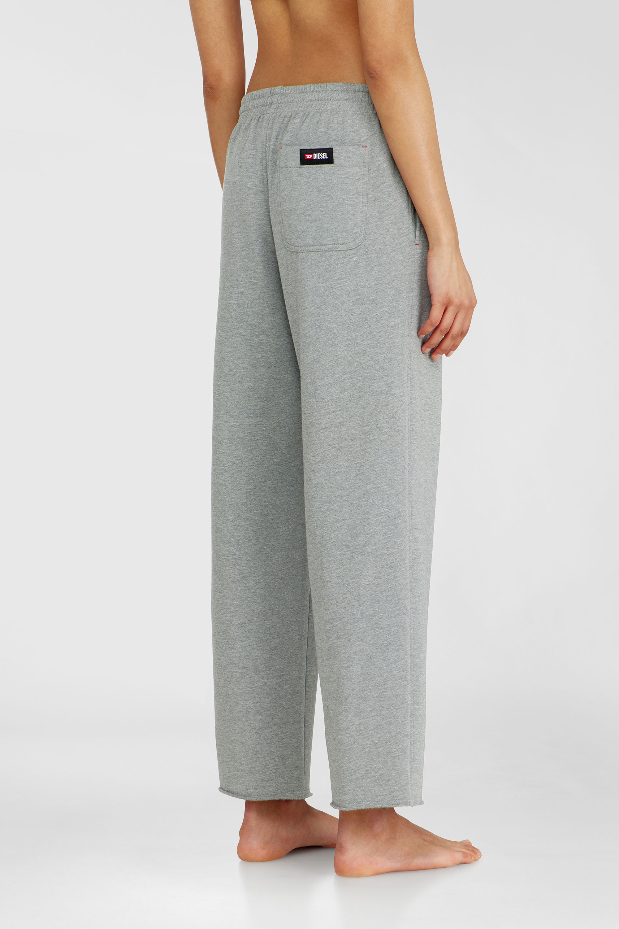 Diesel - INDRA-D-CORE, Woman's Peached sweatpants with raw hems in Grey - 4