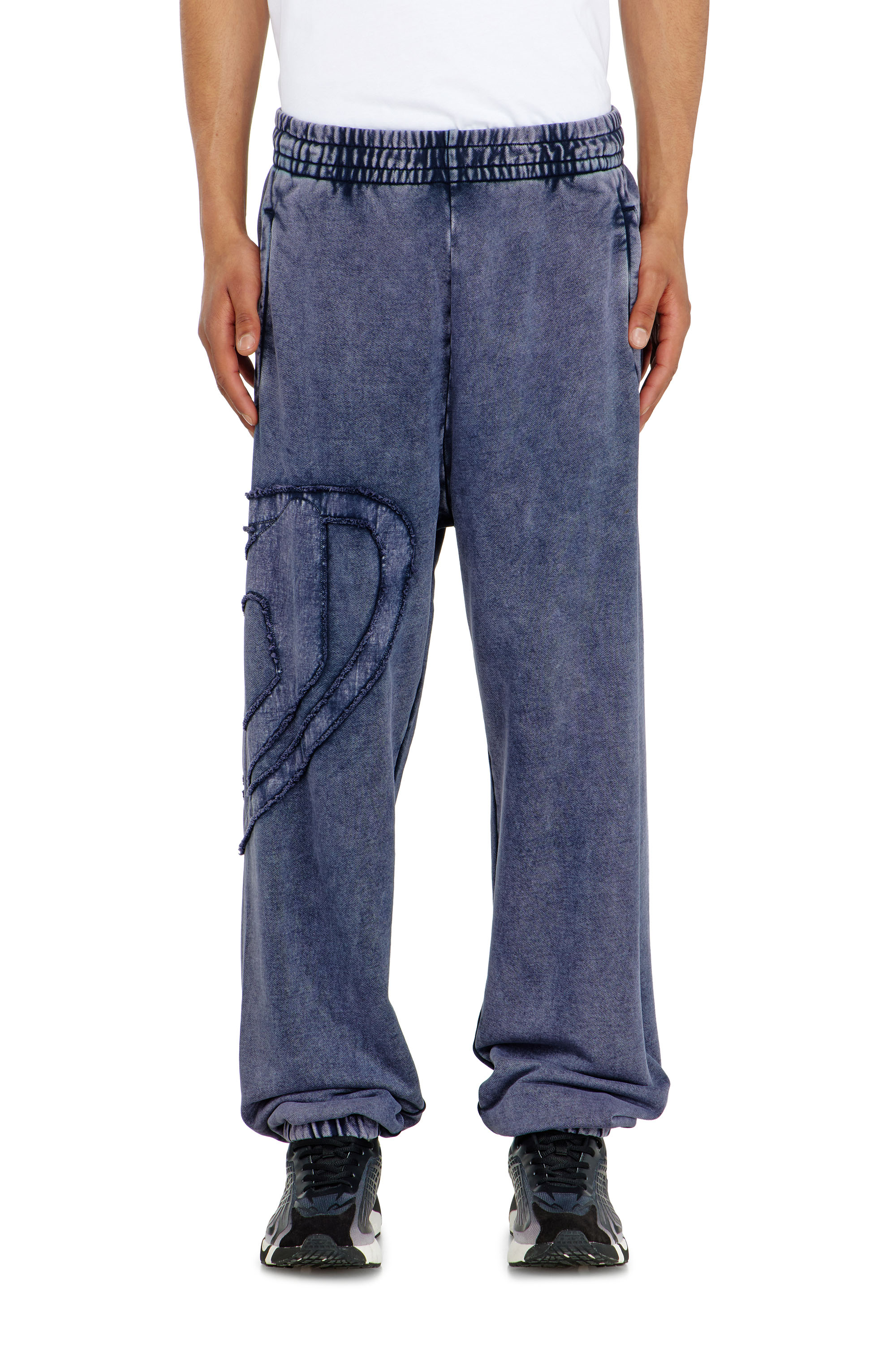 Diesel - P-MARKY-DEN, Man's Organic cotton sweatpants with Oval D patch in null - 1