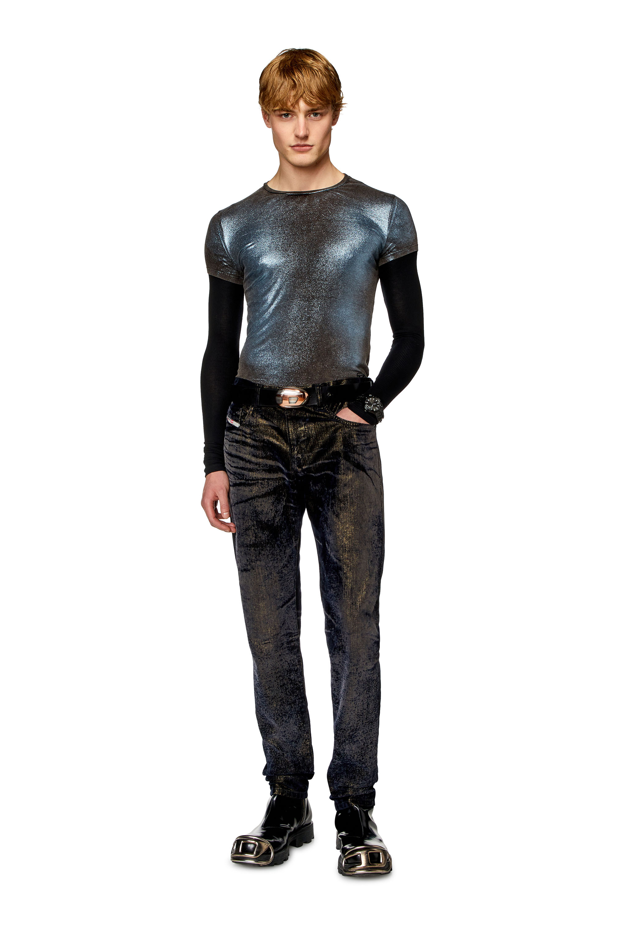 Diesel - Slim Jeans 2019 D-Strukt 09I49, Black/Dark grey - Image 1