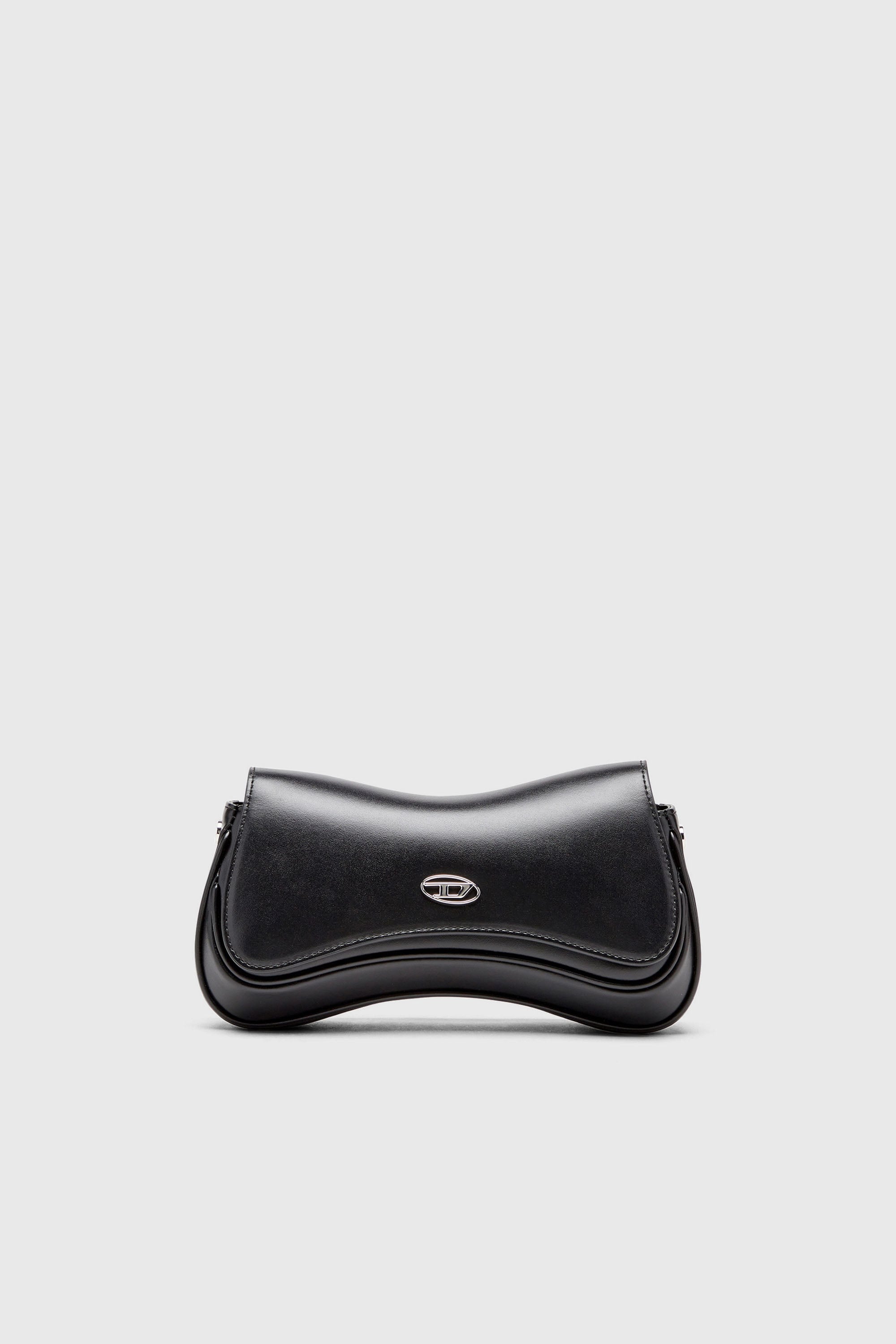Diesel - PLAY CLUTCH, Woman's Play-Semi gloss leather shoulder bag in Black - 1