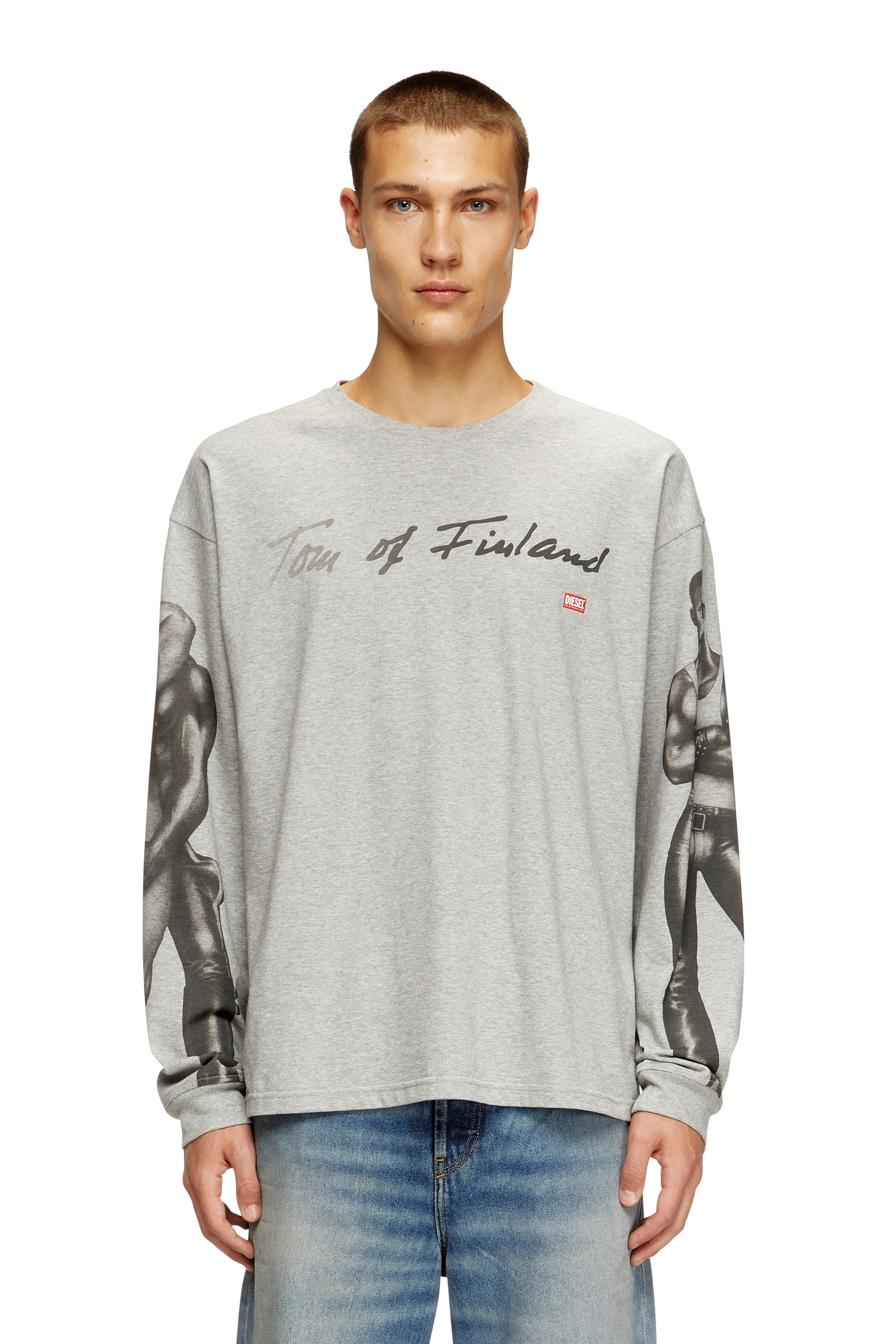 Diesel - PR-T-BOXT-LS-TOM25, Unisex's Long-sleeve T-shirt with graphic print in Grey - 3