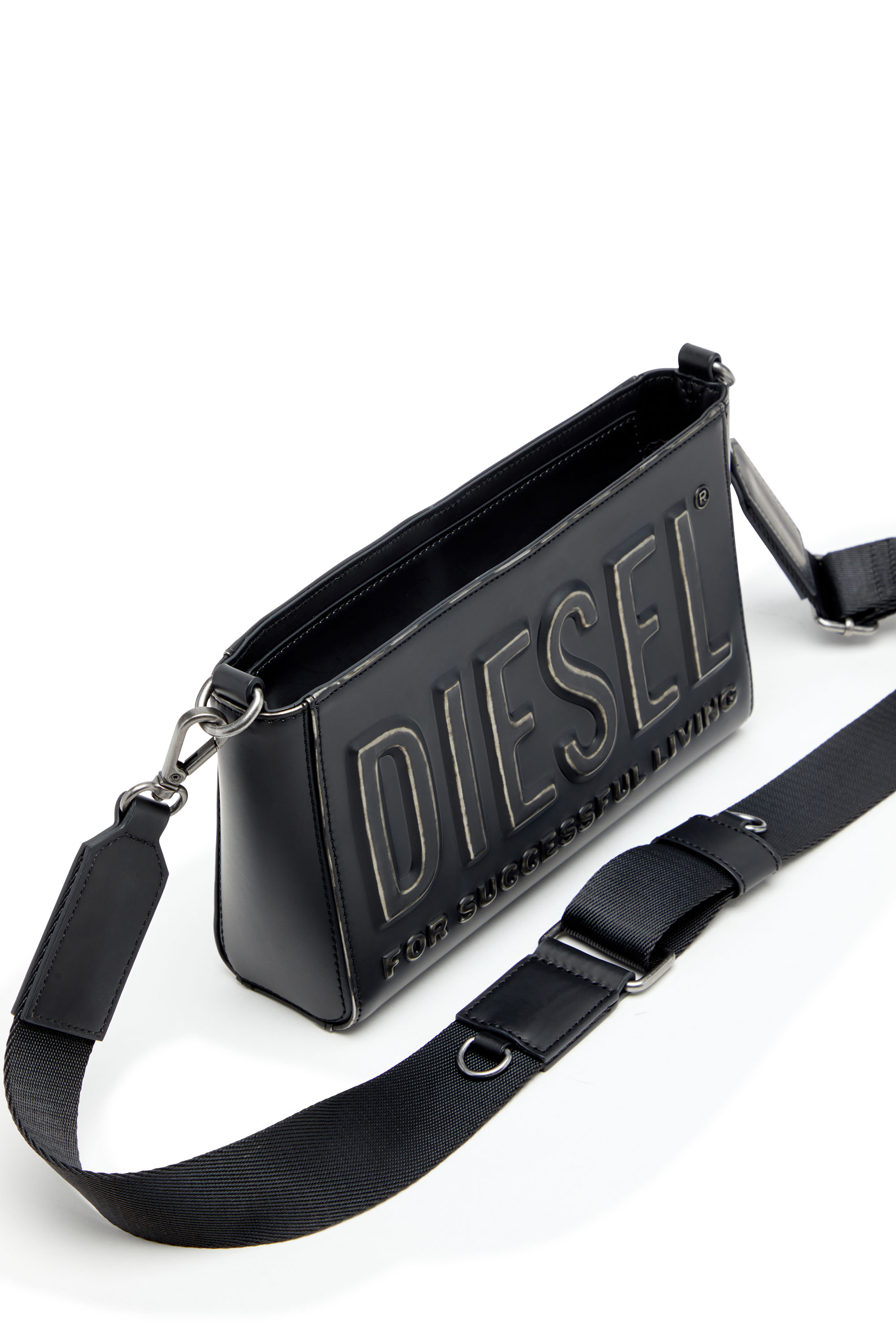 Diesel - DSL 3D CAMERA BAG X, Man's Camera bag in brushed PU in Black - 5