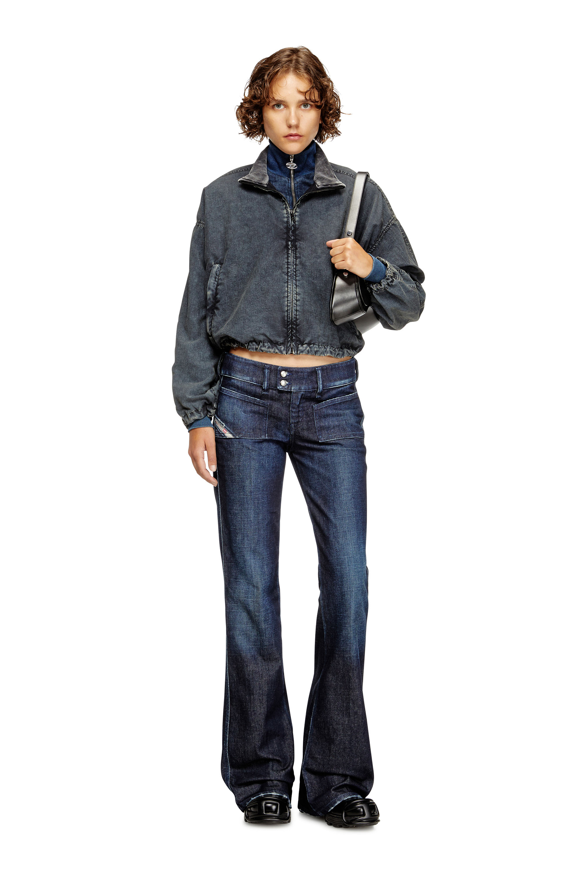 Bootcut Jeans D-Hush 09M19, Dark Blue Diesel - Woman's Bootcut Jeans D-Hush 09M19, Dark Blue - 1