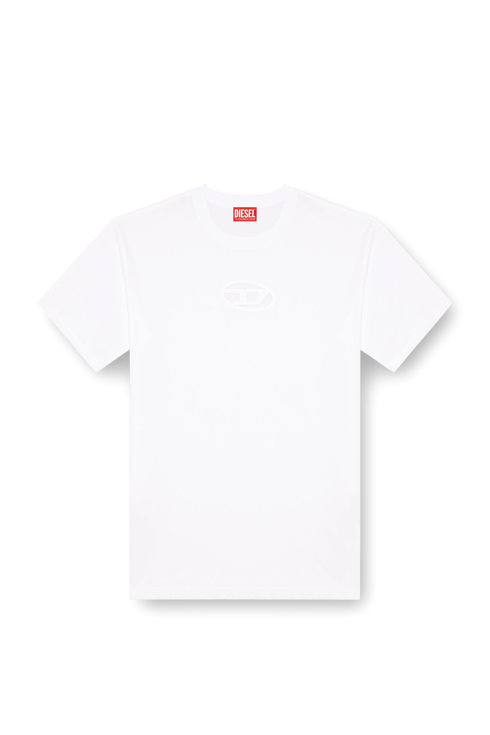 Diesel - T-BOXT-OD, Unisex's T-shirt with embroidered Oval D in White - 4