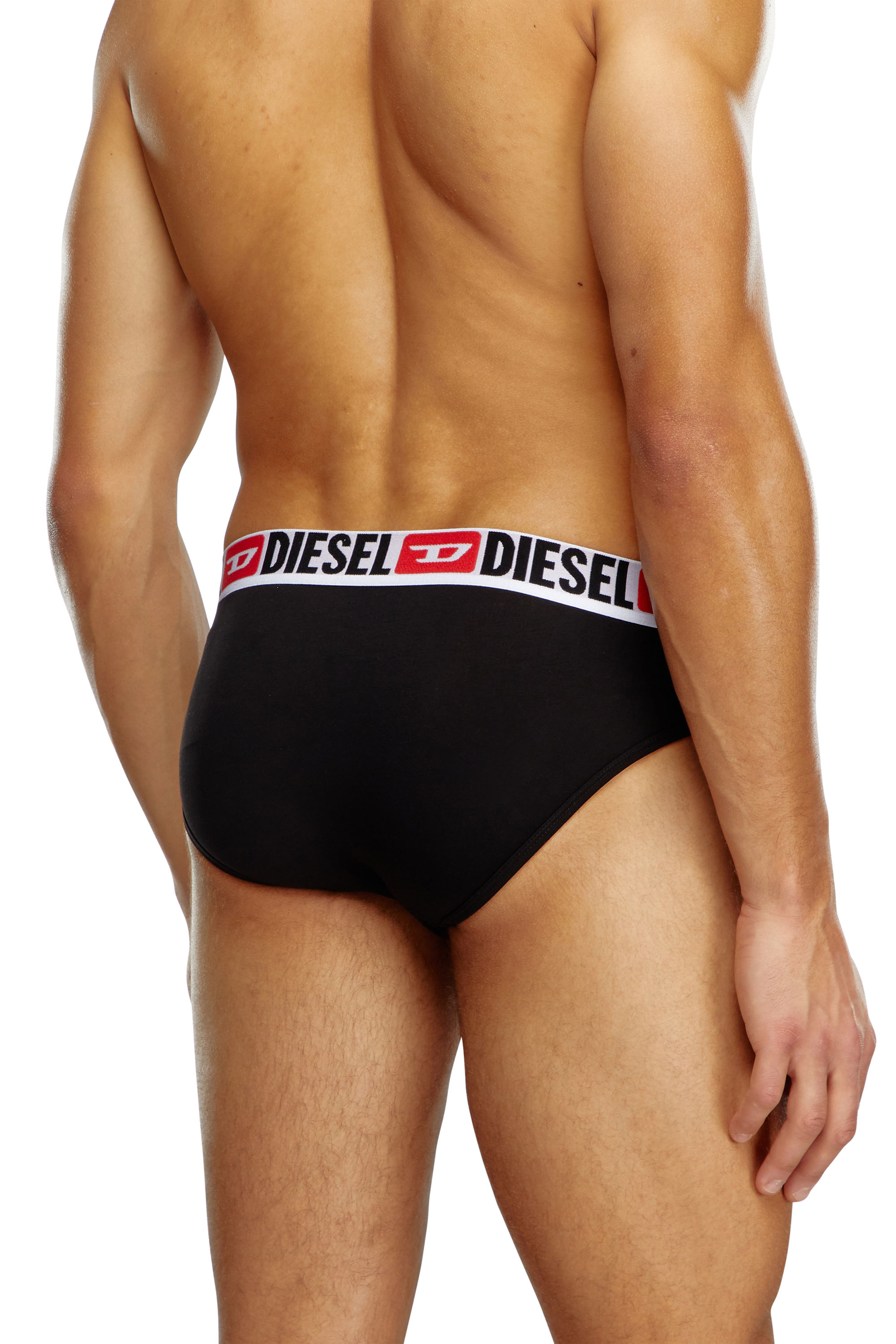 Diesel - UMBR-ANDRETHREEPACK, Man's Three-pack of solid-colour briefs in Black/White - 4