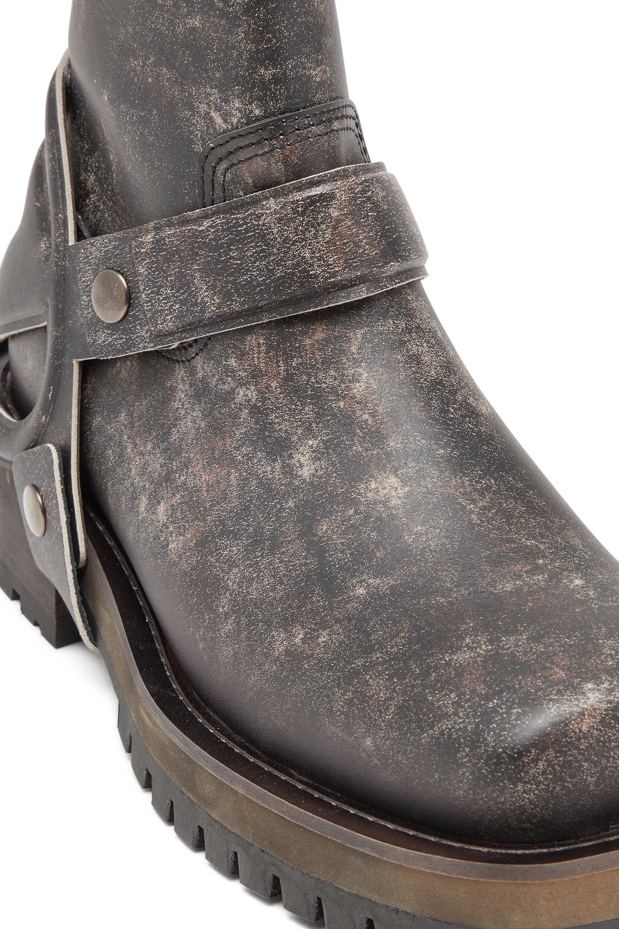 D-TEXAN CH, Dark Brown Diesel - D-TEXAN CH, Man's D-Texan-Harness boots in distressed leather in Dark Brown - 6
