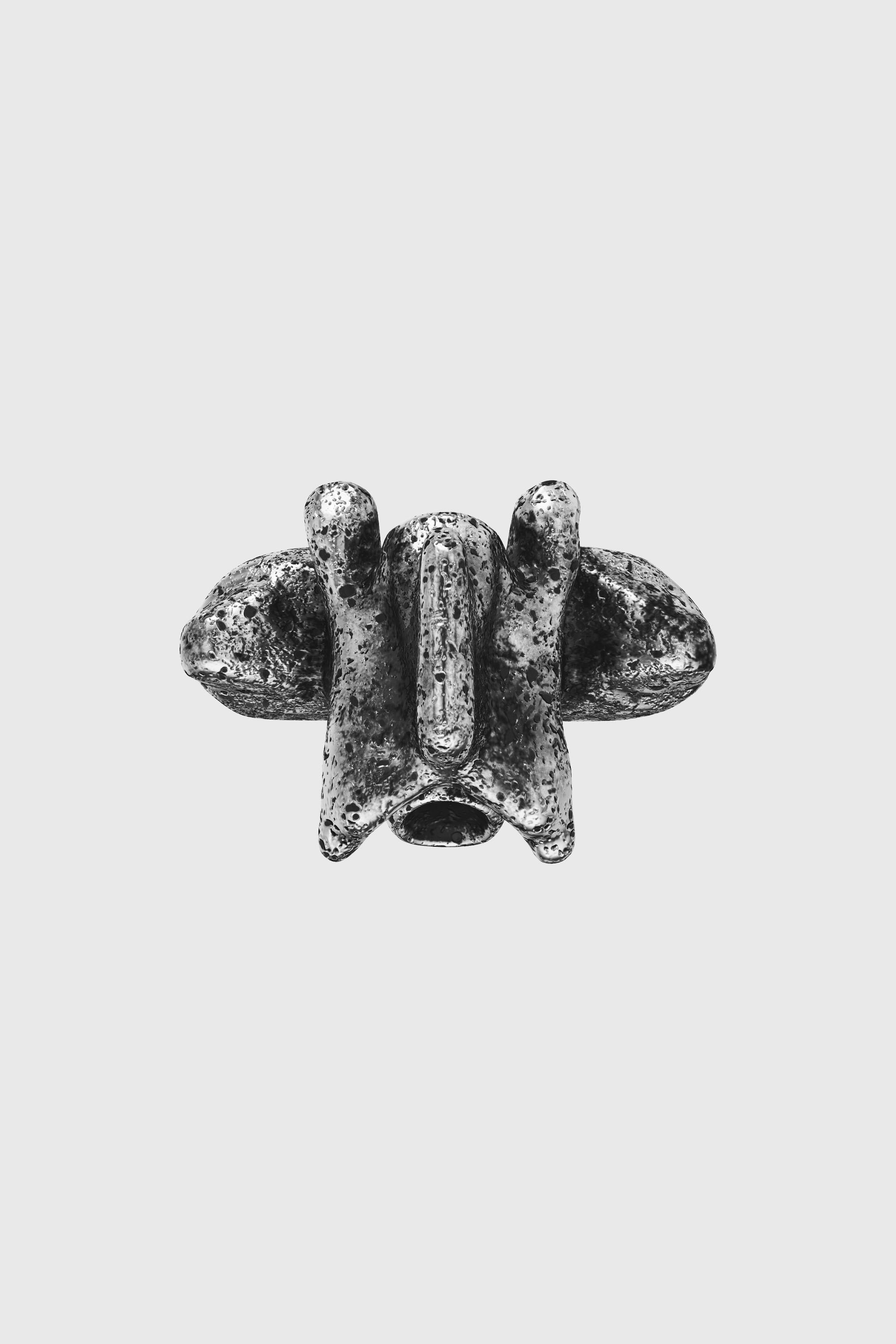 Diesel - DX1708040 JEWELLERY, Unisex's Silver-tone center focal ring in Dark grey - 3