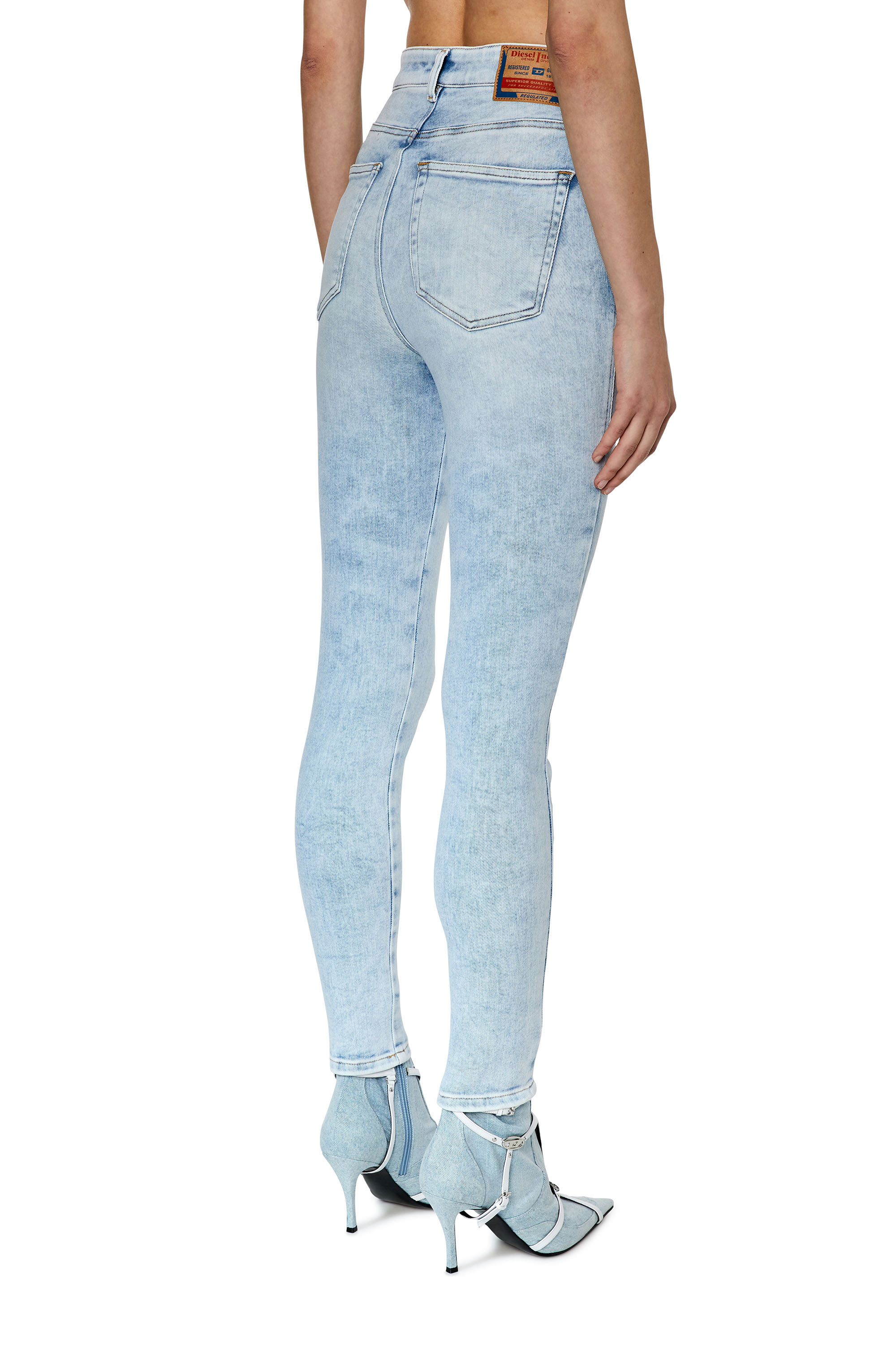 Diesel - Super skinny Jeans 1984 Slandy-High 09G17, Light Blue - Image 2