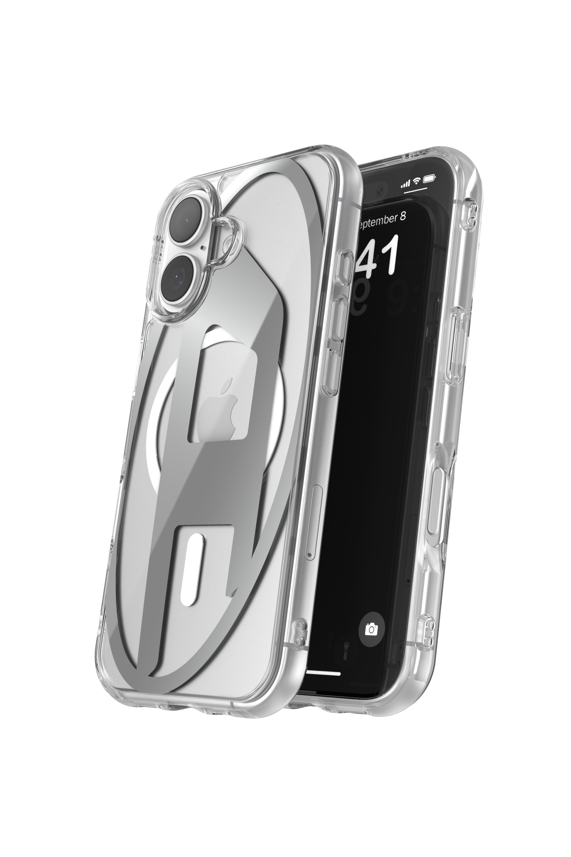 Diesel - 60411 AOP CASE, Unisex's Oval D metallic case with magsafe for iPhone 17 in Grey - 3