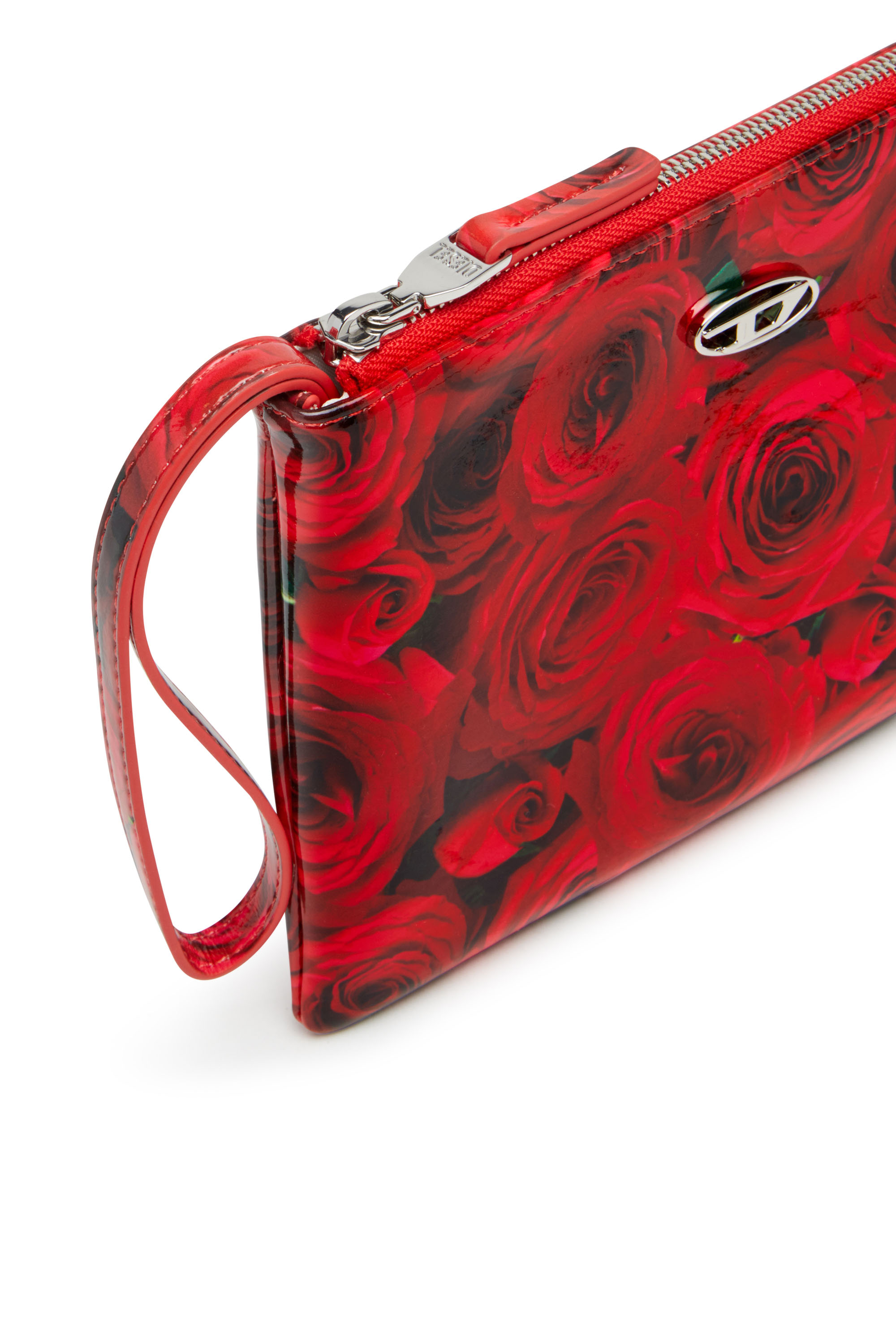 Diesel - PLAY POUCH II, Woman's Pouch in printed glossy PU in Red - 4