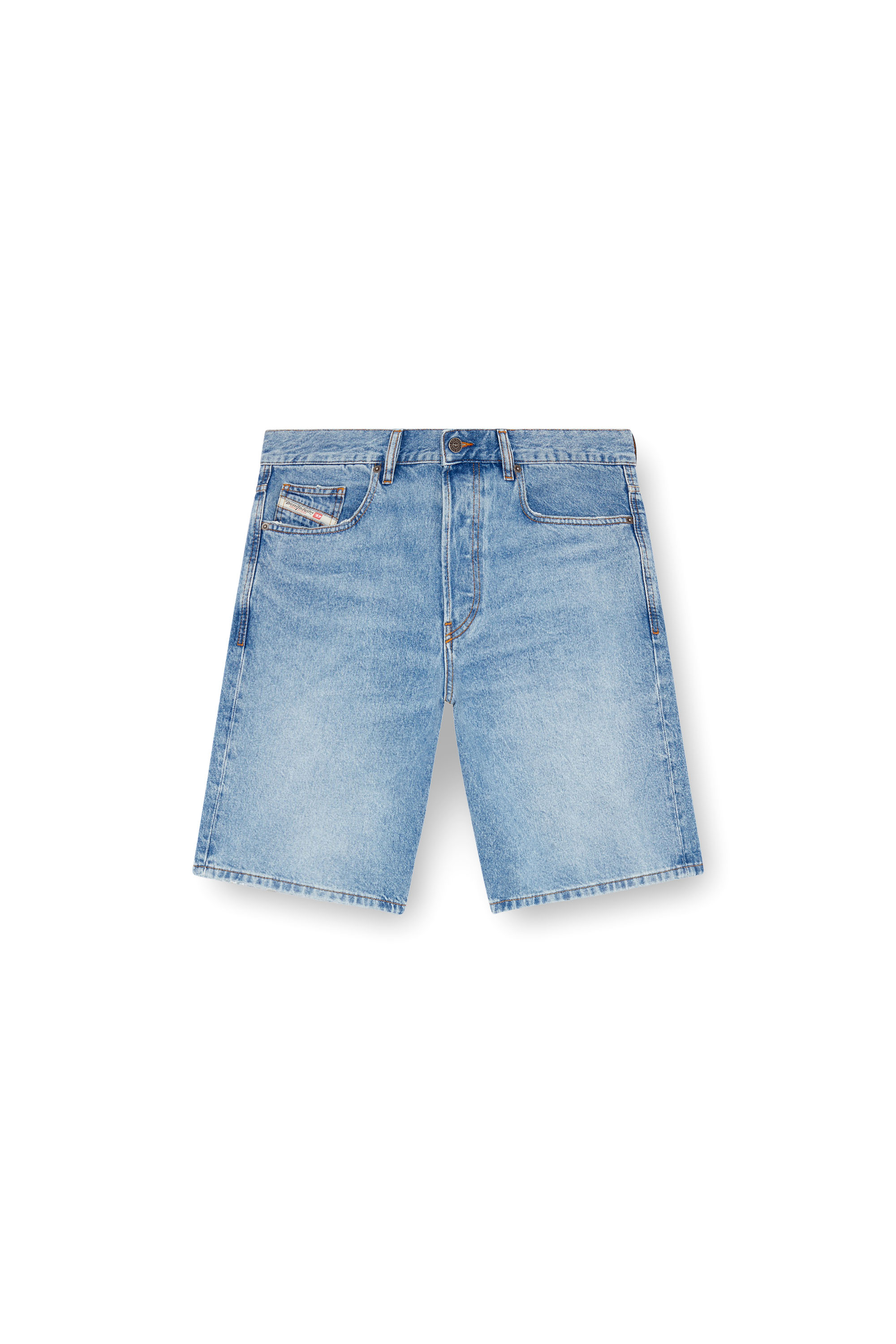 Diesel - REGULAR-SHORT, Man's Denim shorts in Light Blue - 3