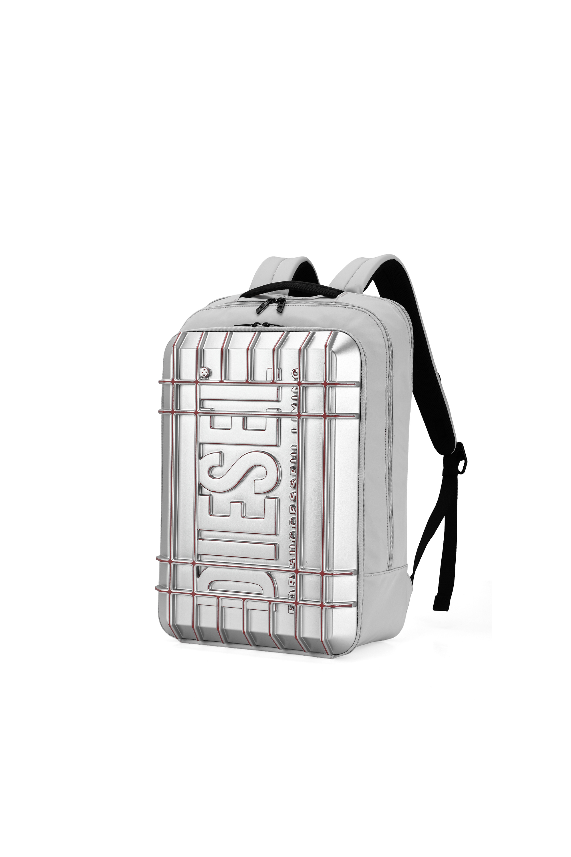 Diesel - DIESEL PC STRONG IMAGE BACKPACK- DSB005, Unisex's Rugged travel backpack in Silver - 6